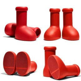 2023 MSCHF Men Women Rain Boots Designers red Thick Bottom Non-Slip Booties Rubber Platform Bootie Fashion astro boy size 35-46