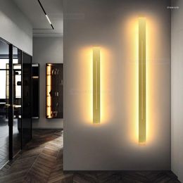 Wall Lamp Modern Minimalist LED Strip Lamps Living Room Decoration Bedside Bedroom Light Mirror Front Lights Fixtures For Home