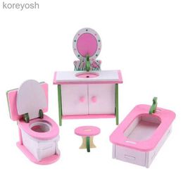 Kitchens Play Food Miniature Wooden 3D Furniture Toys Kids Simulation Furniture Toy Play House Dolls Baby Room Miniature Set Kids Christmas GiftsL231104