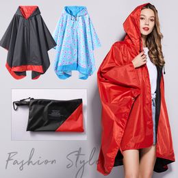 Raincoats Fashion raincoat Double layered men's and women's cloaks long raincoat women's windbreaker couple coat loose size 230404