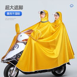 Raincoats full body raincoat suitable for women thickened electric battery motorcycle two 2-piece adult raincoats 230404