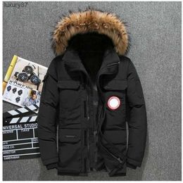 Jacket Women's and Men's Medium Length Winter Canadian Style Overcame Lovers' Working Clothes Thick Goose Down Men Clothing Us