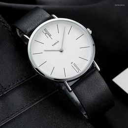 Wristwatches YAZOLE Men Watch Fashion Ultra-thin Simple Watches Waterproof Leather Strap Quartz For Wristwatch High Quality