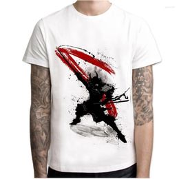 Men's T Shirts Samurai Men's T-shirts Fashion Crew K Short Sves Cotton Tops Clothing White