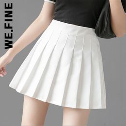 Skirts High quality solid women's mini skiing fashion high waisted casual women's safety pants pleated women's Y2K clothing skiing shorts 230404