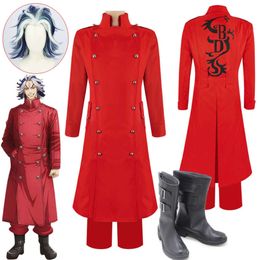 Cosplay Anime Tokyo Revengers Cosplay Costume Shiba Taijyu Wig Uniform Red Jacket Pants Custom Made Shoes Men Halloween Party Clothes