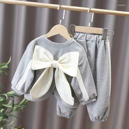 Clothing Sets Girls' Autumn Suits Children 2023 Spring And Western Style Fashion Cute Loose Baby Girl Two-Piece Suit