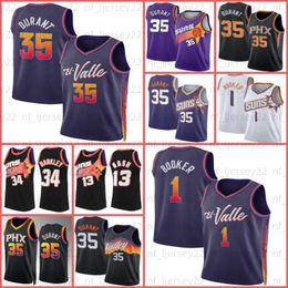 Devin Booker Kevin Durant Bradley Beal Basketball Jerseys Steve Nash Charles Barkley City Blue Shirt Purple Jersey 35