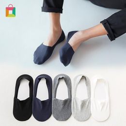 Men's Socks Pure Colour Silicone Non-slip Boat Seamless Invisible Breathable And Comfortable Glittery