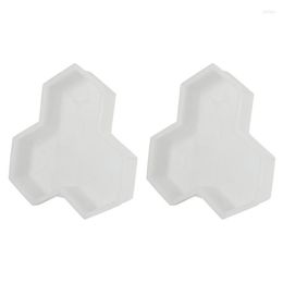 Garden Decorations 2Pcs Path Mold Concrete Manually Plastic Step Stone Paving Molds For Pavement Courtyards Sq Dhyns