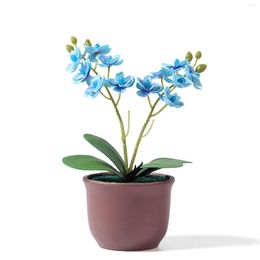 Decorative Flowers Artificial Phalaenopsis Plant With Clear Lines Highly Simulated Garden Decoration Christmas/Halloween Decorations