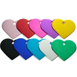 Heart Shape Personalised Pet ID Tags Love Cat Dog Tag ID Card Accessories 2 Sided Can Custom Engraved Name Phone Number For Pet ZZ