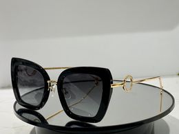 0424/F Gold Black Smoke Cat Eye Sunglasses Sunpyewear Gafas de Sol Women Designers Sunglasses Sonnenbrille Shades UV400 com caixa