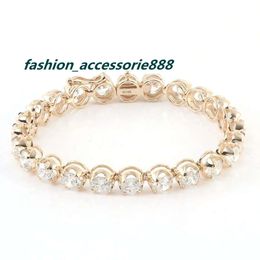 18K GOLD moissanite bracelet VVS1 Emerald Cut moissanite tennis bracelet lab diamond tennis chain bracelets