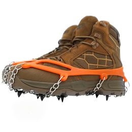 Crampons Shoe Cover Snow Ice Gripper Outdoor Manganese Steel Hiking Non Slip Spikes Winter Cleats Climbing 230404