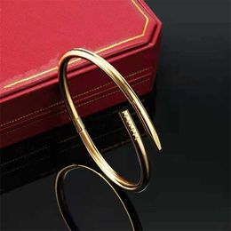 Nail Bracelet Men Designer Diamond For Women Fashion Bangle Titanium Steel Luxury Jewelry Alloy Gold-Plated Never Fade Not Allergic Birthday Gift 7QEL