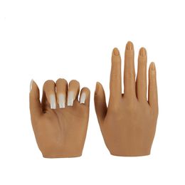 Catsuit Costumes Practice Hand Manicure Flexible Silicone Jointed Fake Finger Acrylic Display Model Nail Art Halloween Decor