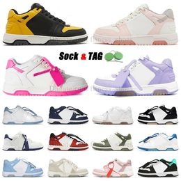 Out Of Office Sneakers Original Casual Shoes Black Pink Yellow Grey Purple Pink Mens Womens Fashion Loafers Vintage Distressed Walking Shoe OOO Flat Platform Scarpe