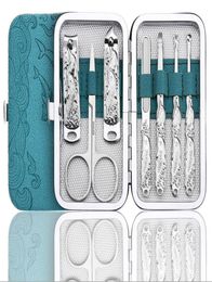 7pcs Nail Care Tools Manicure Sets Nail Clippers Nail Scissors Tweezer Manicure Pedicure Set Travel Grooming Kit with Retail Packa6867028