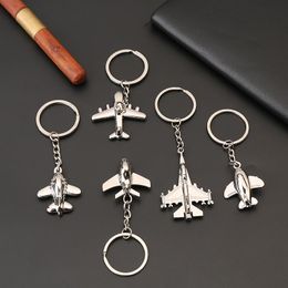 Keychains Creative Aviation Aircraft Model Keychain Key Ring Lovers Chain Bag Accessories Pendant Decoration Business GiftsKeychains