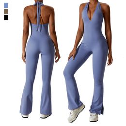 Lu Lu Yoga Lemon Algin Women Sportswear Jumpsuit Nude Feeling Gym Fitness Workout Lemon Flares Bodysuit Sexy Dance Sports Tracksuit For Women LL Align gym clothes