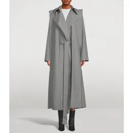 Women's Trench Coats VII 2023 Brand R Windcheater Winter Female Clothing Detachable Hat Loose Long Coat Jacket Offers