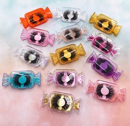 Candy Lashes Package Box 3D Mink Eyelashes Boxes Fake False Eyelashes Packaging Case Empty Eyelash Box Cosmetic Tools5358657