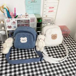 School Bags Print Plush Crossbody All-match Toy Gift Women Handbags Small Shoulder Bag Cute Korean Style