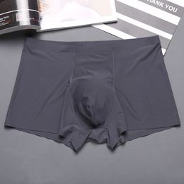 Underpants 4 seamless men's boxing luxury antibacterial underwear men's sexy men's underwear men's underwear spandex 3D Crotch nylon sh 230404