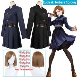 Cosplay Kugisaki Nobara Jujutsu Kaisen Cosplay Costume Anime Uniform Wig Tattoo Stickers Suit Halloween Dresses Women