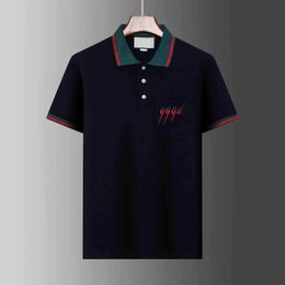 Erkek Polo Gömlek Tasarımcı Polos Gömlekler İçin Moda Odak Nakış Jamboider Jartiyer Küçük Arılar Baskı Desen Giysileri Tee Siyah ve Beyaz Erkek T Shirt