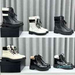 2023-Designer boots New Knitted Spliced Elastic Socks boots designer womens Genuine Leather Thick Sole Lacing Short Slim and Slim