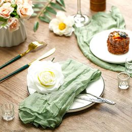 Table Napkin 51x51cm Gauze Cheese Cloth Wedding Semi-Sheer Vintage Cheesecloth Setting Dining Party Xmas Banquets