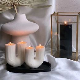 Candles Wholesale Home decorative candle UShaped geometric scented candles Ins rainbow bridge room aroma 230403