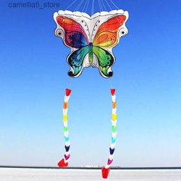 Kite Accessories 3D Butterfly Colorful Software Kite Long Tail Ribbon Kite for Kids Cometas De Viento 8 Kites Easy To Fly Tear Resistant Q231104