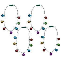 Christmas Decorations Led Holiday Jingle Bell Necklace For Kids And Adts 4 Drop Delivery Ams5B