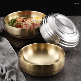 Bowls Drop Korean Lamian Noodles Stainless Steel Instant Bowl Cold Mixed With Rice And Soup