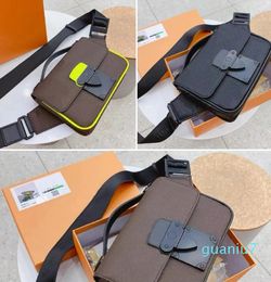 7A Waist Bags Men Sport Fanny Pack Designer Crossbody Bags Trunk Style Brown Print Belt