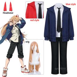 Cosplay Anime Chainsaw Man Power Cosplay Costume Uniform Outfit Jacket Halloween For Women