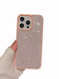 Luxury Diamond Glitter Phone Case For iPhone 15 Pro Max 14 13 13Pro Fashion Women Ladies Girls Bling Rhinestone Jewelled Cover Shockproof Anti Drop