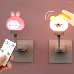 Night Lights USB Light Cute Pet Cartoon Plug-in LED Remote Control Bedroom Decor Bedside Children Gift