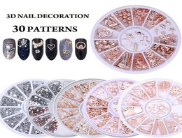 Nail Art Stones Round Case Rhinestone Irregular Beads Manicure For Nails Decorations Wheel Crystals Studs Tips8886446