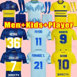 CAVANI Boca Juniors Soccer Jerseys 2023 2024 MARADONA BENEDETTO MARCOS ROJO CARLITOS DE ROSSI TEVEZ SALVIO BARCO JANSON MEDINA football shirt men kids fans player