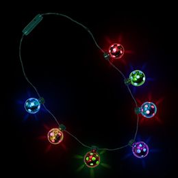 Christmas Decorations Led Holiday Jingle Bell Necklace For Kids And Adts Drop Delivery Am4Jv