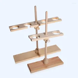Wooden 2holes Or 4holes Pore Size 50mm Seperating Funnel Stand Support Rack Lab Supplies
