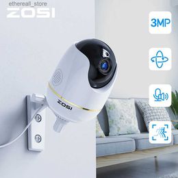 Baby Monitors ZOSI IP Dome Camera 3MP HD Pan/Tilt/Zoom Wireless Wifi Security Surveillance System Two-Way Audio Baby/Nanny/Pet Monitor Q231104