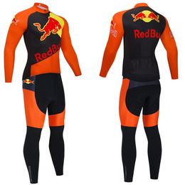 2024 Red Cycling JERSEY Bibs Pants Suit Men Women Ropa Clclismo Team Bull Winter Pro Thermal Fleece BICYCLE JACKET Maillot Clothing