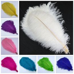 14-16inch 35-40cm White Colourful Ostrich Feather Plumes For Wedding Centrepiece Table Party Decoration Supply