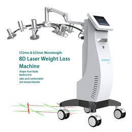 Professional Fat Loss 6d Erchonia LaserGreen Light 532nm 635nm Red Light Lipo Laser Body Slimming Machine For Pain