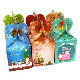 Christmas Decorations Cute Cartoon Gift Fruit Treat Candy Gifts Box For Wedding Xmas Presents Sweets Festival Party Drop Delivery Amy7Y